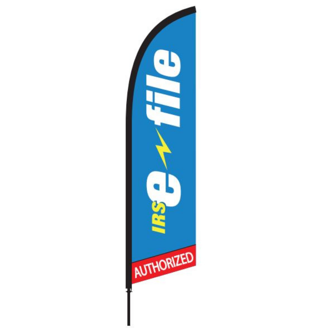 Authorized E-File Tax Service Feather Flag