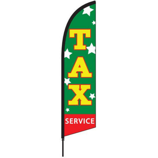 Green Tax Service Feather Flag